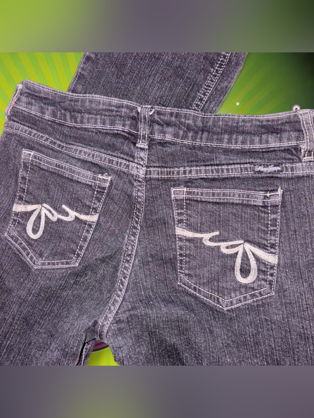 vtg y2k lowrise bootcut jeans - paco jeans, sz 7, ALTERED LENGTH